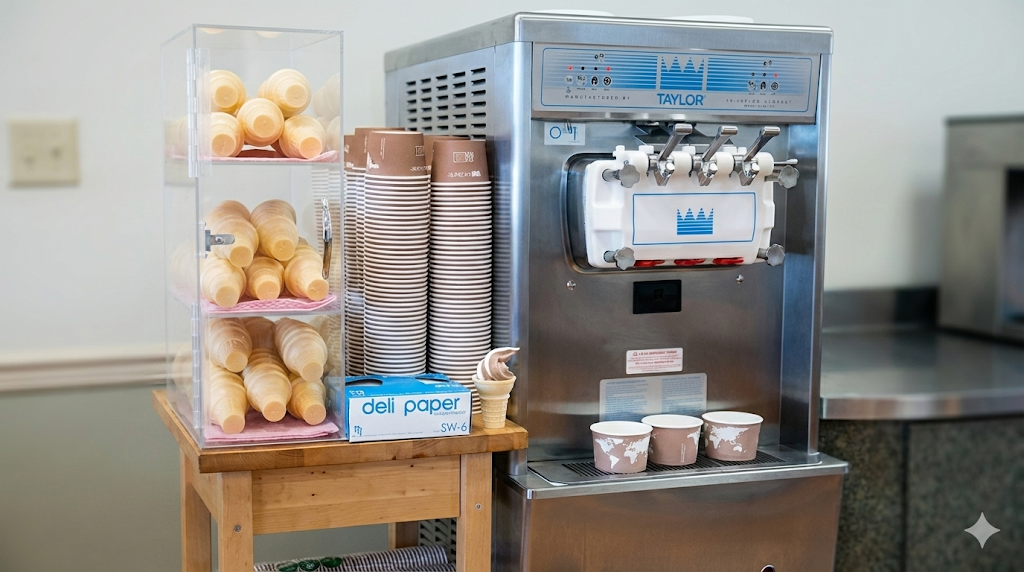 Serving Area with Machine